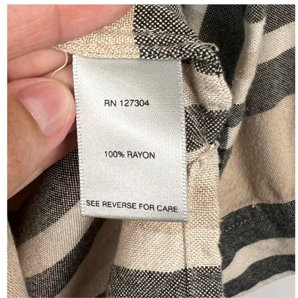 JHON.MARK PLaid Button Down Shirt M Tan Black Check Long Sleeve Frayed Hem - Picture 5 of 9